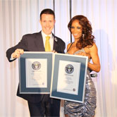 Philip Robertson from Guinness World Records and Wendy Ida